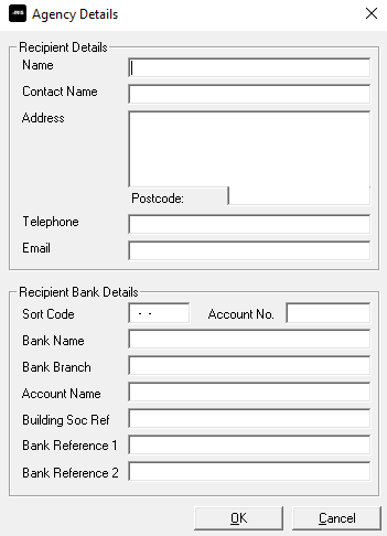 Agency Details screen 